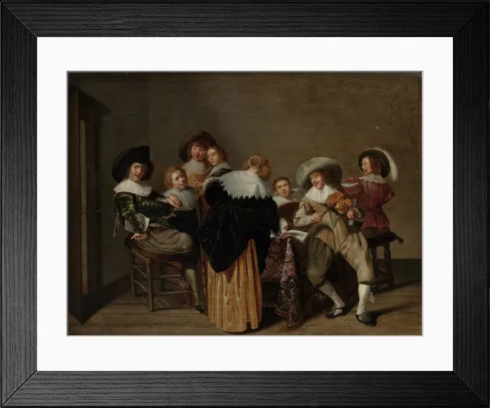 Framed Print : A Musical Party. Artist: Hals, Dirck (1591-1656) Framed Print : A Musical Party. Artist: Hals, Dirck (1591-1656)
