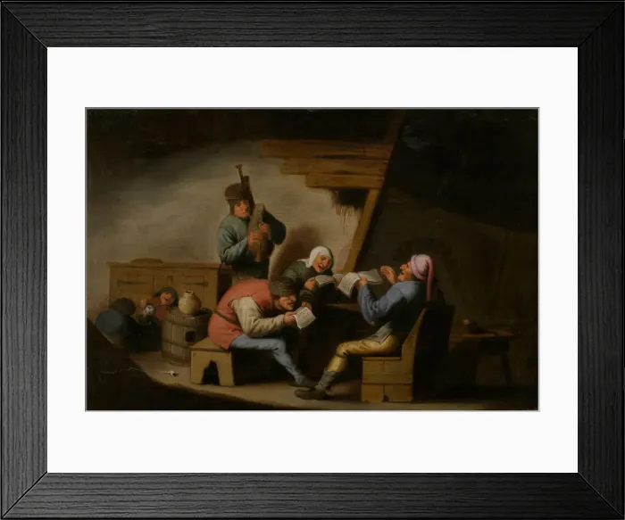 Framed Print : The village singers. Artist: Ostade, Adriaen Jansz, van (1610-1685) Framed Print : The village singers. Artist: Ostade, Adriaen Jansz, van (1610-1685)