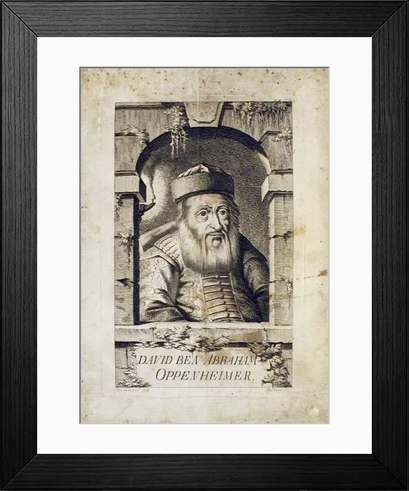 Framed Print : Portrait of David Oppenheim (1664-1736), chief rabbi of Prague. Artist: Balzer, Johann (1738-1799) Framed Print : Portrait of David Oppenheim (1664-1736), chief rabbi of Prague. Artist: Balzer, Johann (1738-1799)