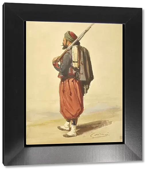 Zouave. Artist: Delacroix, Auguste (1809-1868)