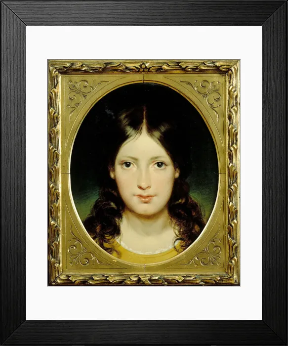 Framed Print : Girl. Artist: Amerling, Friedrich Ritter von (1803-1887) Framed Print : Girl. Artist: Amerling, Friedrich Ritter von (1803-1887)