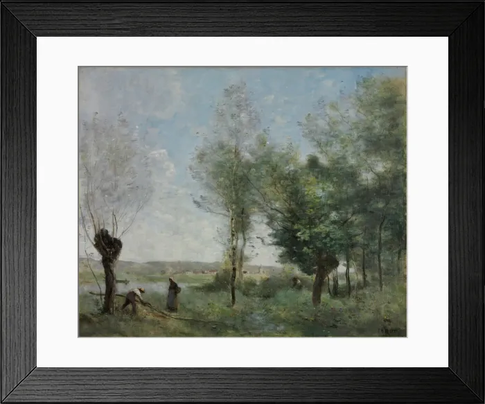 Framed Print : Memory of Coubron. Artist: Corot, Jean-Baptiste Camille (1796-1875) Framed Print : Memory of Coubron. Artist: Corot, Jean-Baptiste Camille (1796-1875)