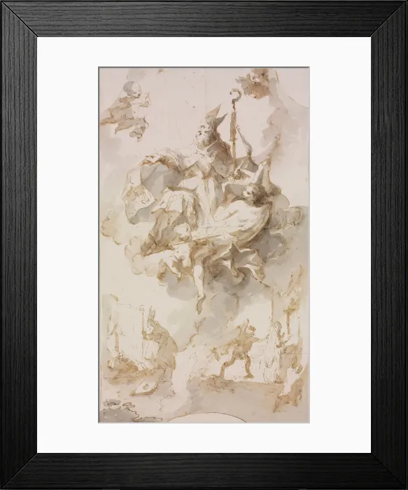 Framed Print : Apotheosis of Saint Stanislaus. Artist: Maulbertsch, Franz Anton (1724-1796) Framed Print : Apotheosis of Saint Stanislaus. Artist: Maulbertsch, Franz Anton (1724-1796)