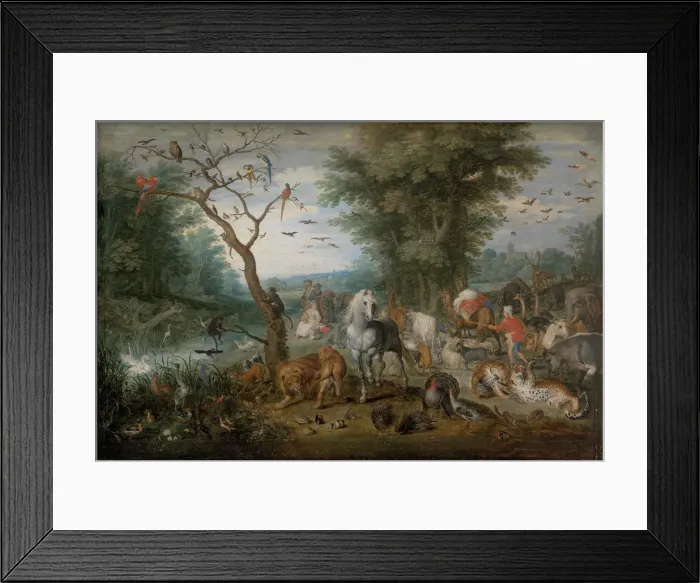 Framed Print : Paradise Landscape with Animals. Artist: Brueghel, Jan, the Younger (1601-1678) Framed Print : Paradise Landscape with Animals. Artist: Brueghel, Jan, the Younger (1601-1678)