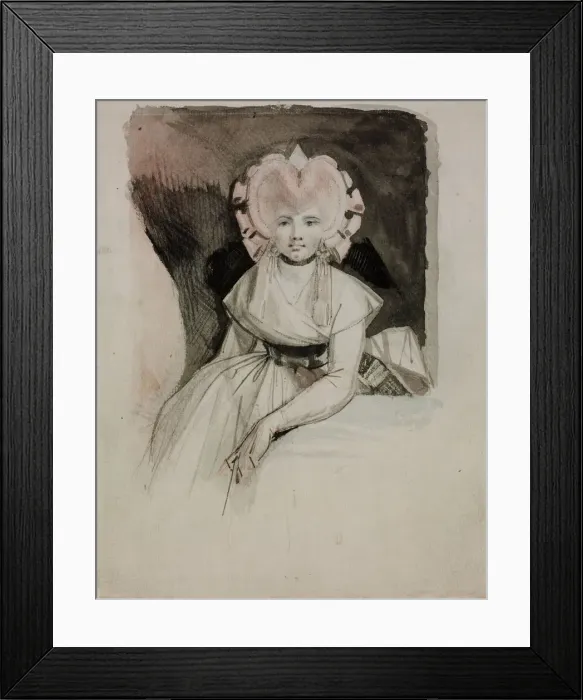 Framed Print : Portrait of the Artists Wife. Artist: Fussli (Fuseli), Johann Heinrich (1741-1825) Framed Print : Portrait of the Artists Wife. Artist: Fussli (Fuseli), Johann Heinrich (1741-1825)