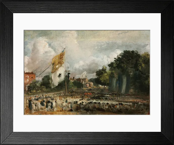 Framed Print : Celebration of the General Peace of 1814 in East Bergholt, 1814. Artist: Constable, John (1776-1837) Framed Print : Celebration of the General Peace of 1814 in East Bergholt, 1814. Artist: Constable, John (1776-1837)