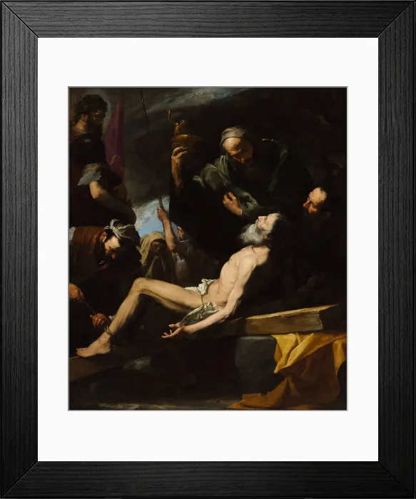 Framed Print : Martyrdom of Saint Andrew. Artist: Ribera, Jose, de (1591-1652) Framed Print : Martyrdom of Saint Andrew. Artist: Ribera, Jose, de (1591-1652)