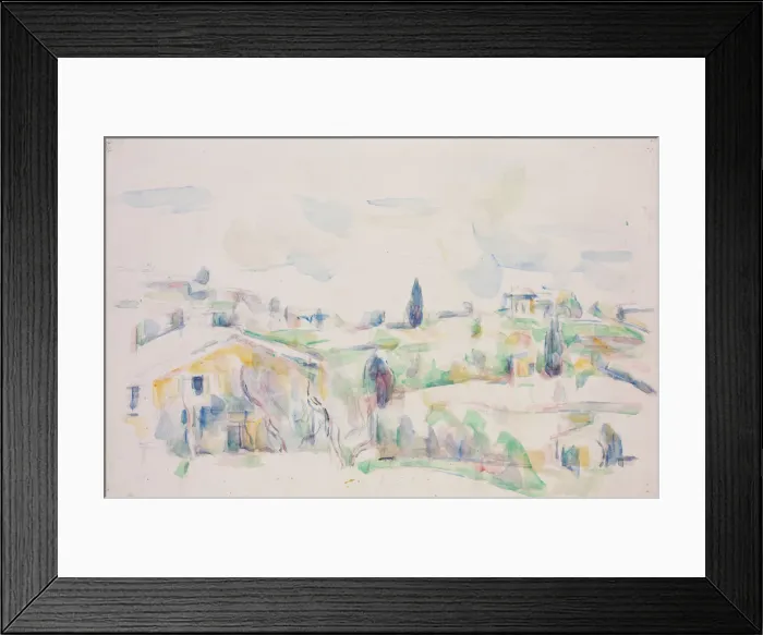 Framed Print : Landscape in Provence. Artist: Cezanne, Paul (1839-1906) Framed Print : Landscape in Provence. Artist: Cezanne, Paul (1839-1906)