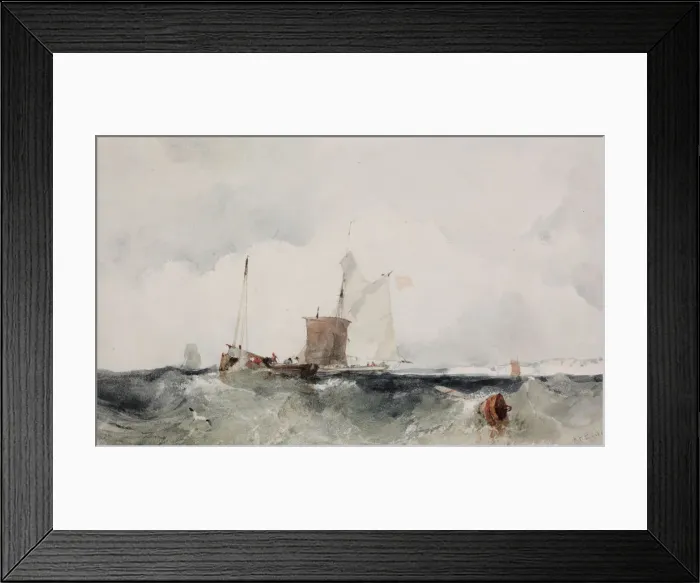 Framed Print : At the English Coast. Artist: Bonington, Richard Parkes (1802-1828) Framed Print : At the English Coast. Artist: Bonington, Richard Parkes (1802-1828)