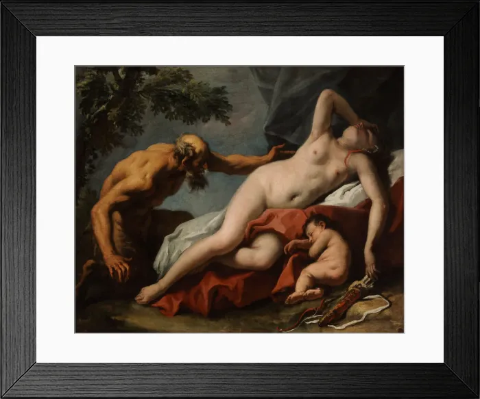 Framed Print : Venus and Satyr. Artist: Ricci, Sebastiano (1659-1734) Framed Print : Venus and Satyr. Artist: Ricci, Sebastiano (1659-1734)