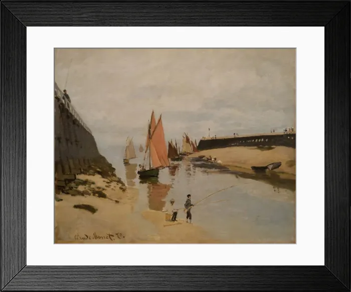 Framed Print : The Harbour at Trouville. Artist: Monet, Claude (1840-1926) Framed Print : The Harbour at Trouville. Artist: Monet, Claude (1840-1926)