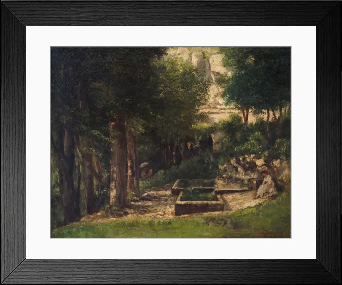 Framed Print : The Spring in Fouras (A painter and his model). Artist: Courbet, Gustave (1819-1877) Framed Print : The Spring in Fouras (A painter and his model). Artist: Courbet, Gustave (1819-1877)