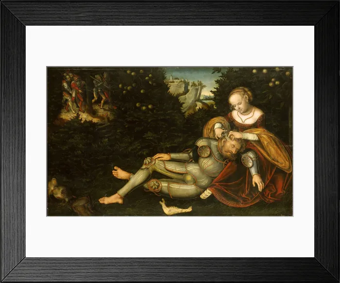 Framed Print : Samson and Delilah. Artist: Cranach, Lucas, the Younger (1515-1586) Framed Print : Samson and Delilah. Artist: Cranach, Lucas, the Younger (1515-1586)