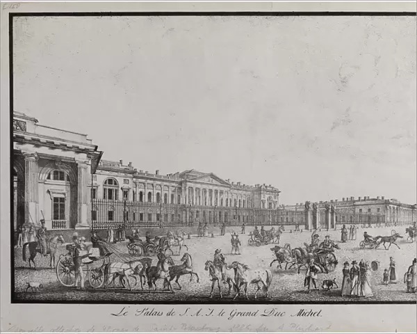 The Old Michael Palace in Saint Petersburg. Artist: Pluchart, Alexander (1777-1827)