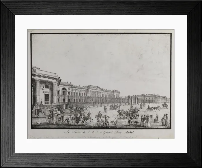 Framed Print : The Old Michael Palace in Saint Petersburg. Artist: Pluchart, Alexander (1777-1827) Framed Print : The Old Michael Palace in Saint Petersburg. Artist: Pluchart, Alexander (1777-1827)