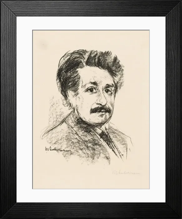 Framed Print : Portrait of Albert Einstein. Artist: Liebermann, Max (1847-1935) Framed Print : Portrait of Albert Einstein. Artist: Liebermann, Max (1847-1935)