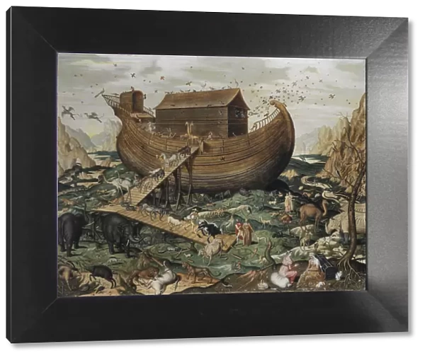 The Noahs Ark on Mount Ararat. Artist: Myle, Simon de (active ca 1570)