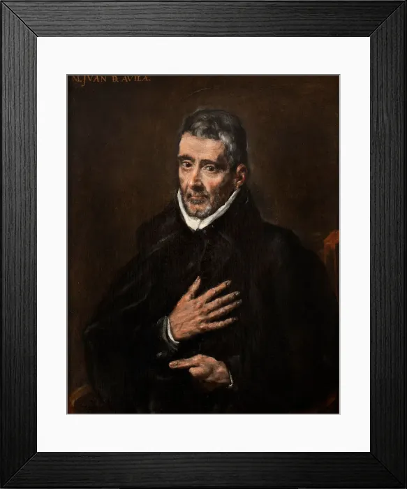 Framed Print : Portrait of Juan de Avila. Artist: El Greco, Dominico (1541-1614) Framed Print : Portrait of Juan de Avila. Artist: El Greco, Dominico (1541-1614)
