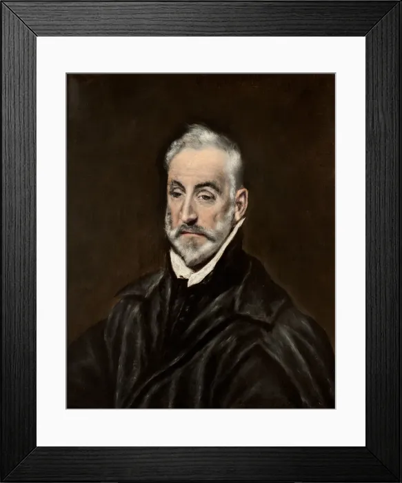 Framed Print : Portrait of Antonio de Covarrubias y Leiva. Artist: El Greco, Dominico (1541-1614) Framed Print : Portrait of Antonio de Covarrubias y Leiva. Artist: El Greco, Dominico (1541-1614)