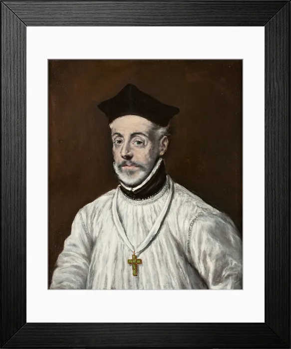 Framed Print : Portrait of Diego de Covarrubias y Leiva. Artist: El Greco, Dominico (1541-1614) Framed Print : Portrait of Diego de Covarrubias y Leiva. Artist: El Greco, Dominico (1541-1614)