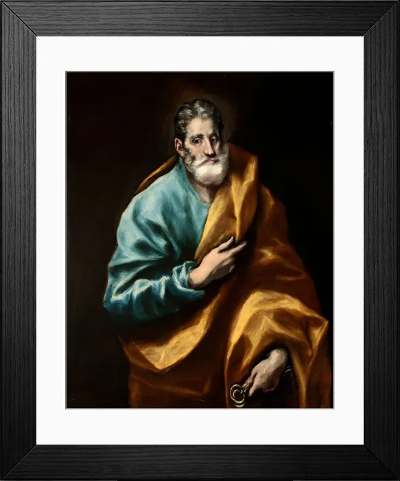 Framed Print : Peter the Apostle. Artist: El Greco, Dominico (1541-1614) Framed Print : Peter the Apostle. Artist: El Greco, Dominico (1541-1614)