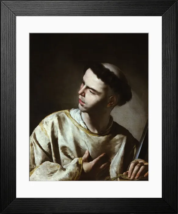 Framed Print : Saint Lawrence. Artist: Cavallino, Bernardo (1616-1656)