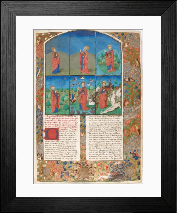 Framed Print : The Creation (From: L Antiquite Judaique by Flavius Josephus). Artist: Anonymous Framed Print : The Creation (From: L Antiquite Judaique by Flavius Josephus). Artist: Anonymous
