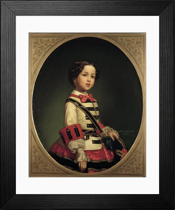 Framed Print : Marquise Maria Cristina de Roncali y Gaviria. Artist: Madrazo y Kuntz, Luis de (1825-1897) Framed Print : Marquise Maria Cristina de Roncali y Gaviria. Artist: Madrazo y Kuntz, Luis de (1825-1897)