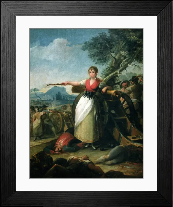 Framed Print : Agustina de Aragon. Artist: Galvez, Juan (1774-1847) Framed Print : Agustina de Aragon. Artist: Galvez, Juan (1774-1847)