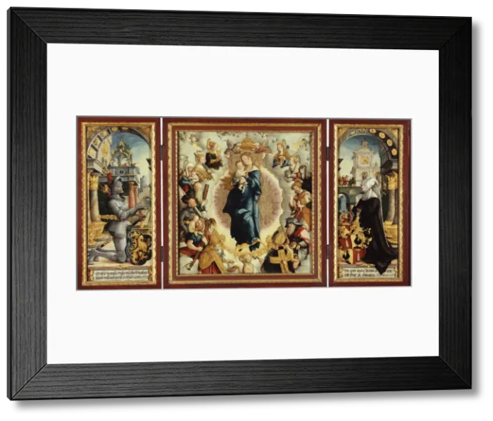 Framed Print : The Wildenstein Altarpiece (open). Artist: Master of Messkirch (ca. 1500-1543) Framed Print : The Wildenstein Altarpiece (open). Artist: Master of Messkirch (ca. 1500-1543)