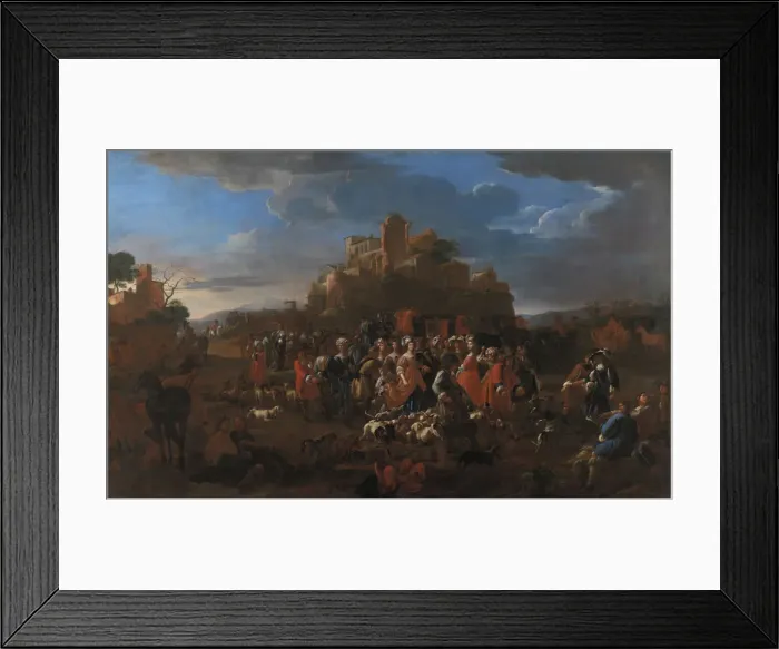 Framed Print : Charles Emmanuel II, Duke of Savoy and Francoise Madeleine d Orleans with Royal court. Artist: Miel, Jan (1599-1664) Framed Print : Charles Emmanuel II, Duke of Savoy and Francoise Madeleine d Orleans with Royal court. Artist: Miel, Jan (1599-1664)