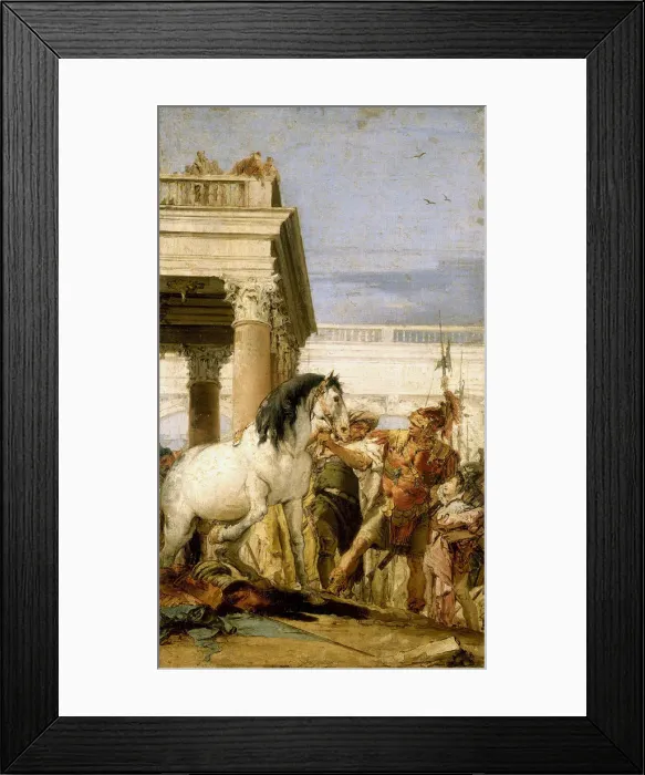 Framed Print : Alexander taming Bucephalus. Artist: Tiepolo, Giambattista (1696-1770) Framed Print : Alexander taming Bucephalus. Artist: Tiepolo, Giambattista (1696-1770)