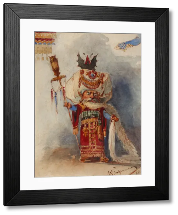 Framed Print : Chernomor. Costume design for the opera Ruslan and Lyudmila by M. Glinka. Artist: Hartmann, Viktor Alexandrovich (1834-1873) Framed Print : Chernomor. Costume design for the opera Ruslan and Lyudmila by M. Glinka. Artist: Hartmann, Viktor Alexandrovich (1834-1873)