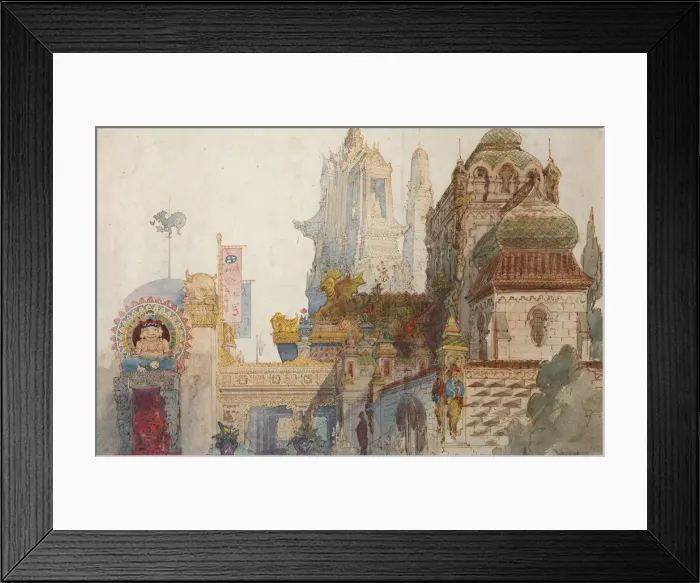 Framed Print : Stage design for the opera Ruslan and Lyudmila by M. Glinka. Artist: Hartmann, Viktor Alexandrovich (1834-1873) Framed Print : Stage design for the opera Ruslan and Lyudmila by M. Glinka. Artist: Hartmann, Viktor Alexandrovich (1834-1873)