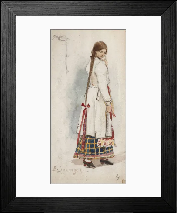 Framed Print : Costume design for the opera Rusalka by A. Dargomyzhsky. Artist: Vasnetsov, Viktor Mikhaylovich (1848-1926) Framed Print : Costume design for the opera Rusalka by A. Dargomyzhsky. Artist: Vasnetsov, Viktor Mikhaylovich (1848-1926)