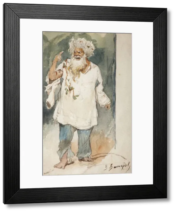 Framed Print : Costume design for the opera Rusalka by A. Dargomyzhsky. Artist: Vasnetsov, Viktor Mikhaylovich (1848-1926) Framed Print : Costume design for the opera Rusalka by A. Dargomyzhsky. Artist: Vasnetsov, Viktor Mikhaylovich (1848-1926)