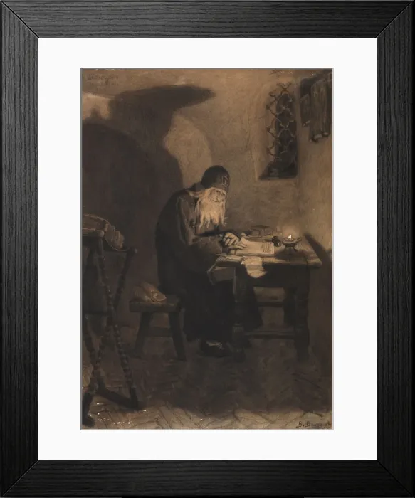 Framed Print : Pimen. Illustration to the Drama Boris Godunov by A. Pushkin. Artist: Vasnetsov, Viktor Mikhaylovich (1848-1926) Framed Print : Pimen. Illustration to the Drama Boris Godunov by A. Pushkin. Artist: Vasnetsov, Viktor Mikhaylovich (1848-1926)