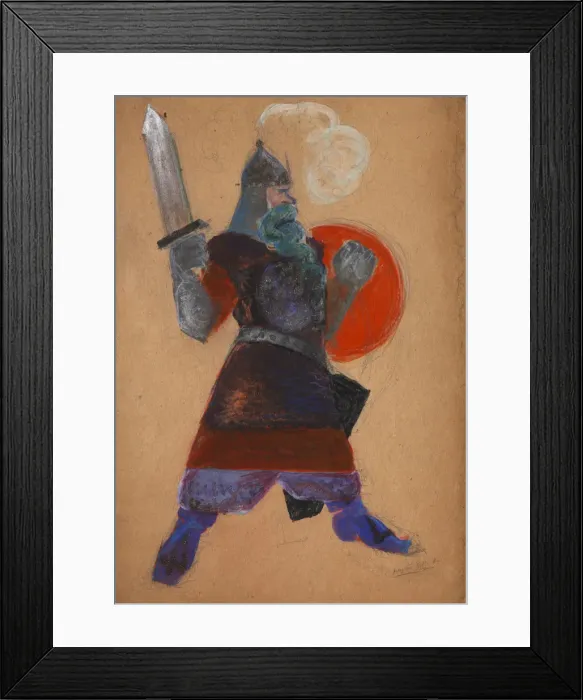 Framed Print : Costume design for the opera The golden Cockerel by N. Rimsky-Korsakov. Artist: Malyutin, Sergei Vasilyevich (1859-1937) Framed Print : Costume design for the opera The golden Cockerel by N. Rimsky-Korsakov. Artist: Malyutin, Sergei Vasilyevich (1859-1937)