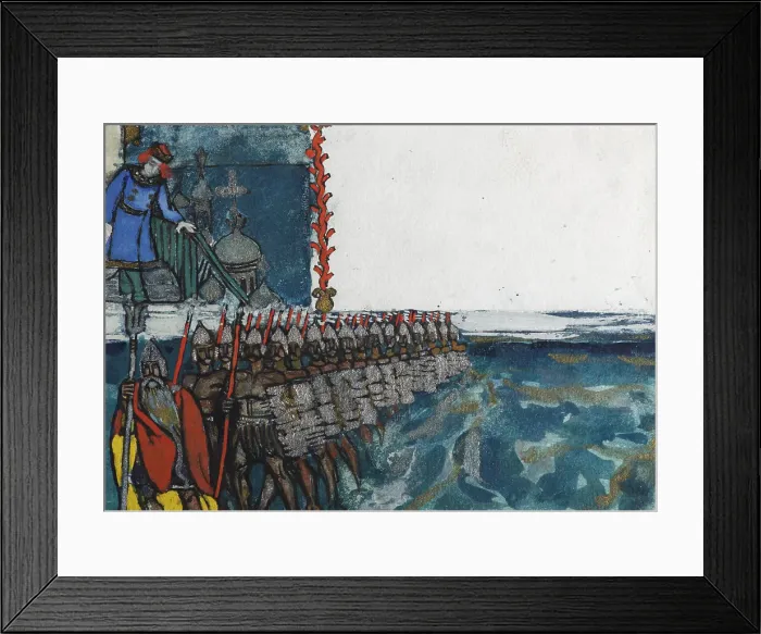 Framed Print : Illustration for the Fairy tale of the Tsar Saltan by A. Pushkin. Artist: Malyutin, Sergei Vasilyevich (1859-1937) Framed Print : Illustration for the Fairy tale of the Tsar Saltan by A. Pushkin. Artist: Malyutin, Sergei Vasilyevich (1859-1937)