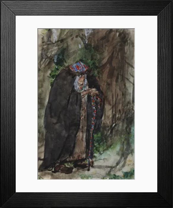 Framed Print : Naina. Costume design for the opera Ruslan and Lyudmila by M. Glinka. Artist: Serov, Valentin Alexandrovich (1865-1911) Framed Print : Naina. Costume design for the opera Ruslan and Lyudmila by M. Glinka. Artist: Serov, Valentin Alexandrovich (1865-1911)