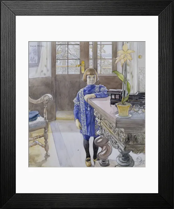 Framed Print : Portrait of Tage Thiel. Artist: Larsson, Carl (1853-1919) Framed Print : Portrait of Tage Thiel. Artist: Larsson, Carl (1853-1919)