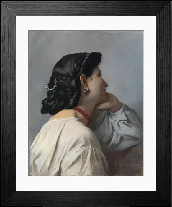 Framed Print : Iphigenia (Head study). Artist: Feuerbach, Anselm (1829-1880) Framed Print : Iphigenia (Head study). Artist: Feuerbach, Anselm (1829-1880)