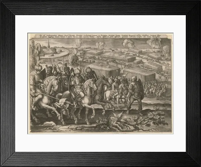 Framed Print : The Siege of Vienna by Turkish army, 1529. Artist: Collaert, Adriaen (1523-1618) Framed Print : The Siege of Vienna by Turkish army, 1529. Artist: Collaert, Adriaen (1523-1618)