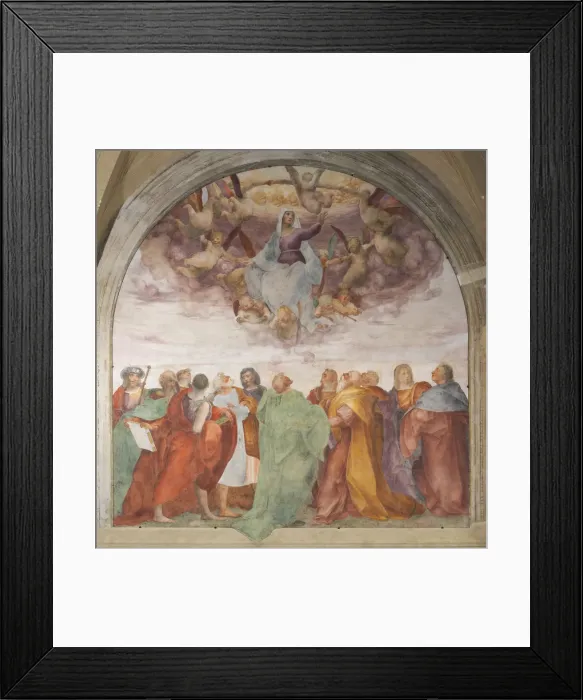 Framed Print : The Assumption of the Blessed Virgin Mary. Artist: Rosso Fiorentino (1495-1540) Framed Print : The Assumption of the Blessed Virgin Mary. Artist: Rosso Fiorentino (1495-1540)