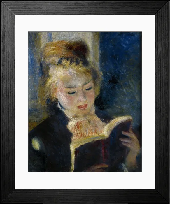 Framed Print : A girl reading (La liseuse). Artist: Renoir, Pierre Auguste (1841-1919) Framed Print : A girl reading (La liseuse). Artist: Renoir, Pierre Auguste (1841-1919)