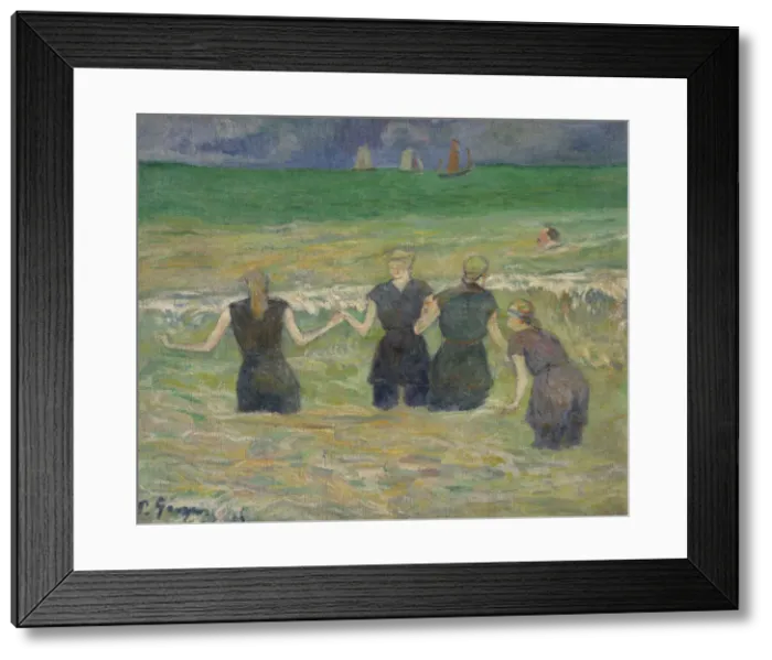 Framed Print : Women Bathing. Artist: Gauguin, Paul Eugene Henri (1848-1903) Framed Print : Women Bathing. Artist: Gauguin, Paul Eugene Henri (1848-1903)