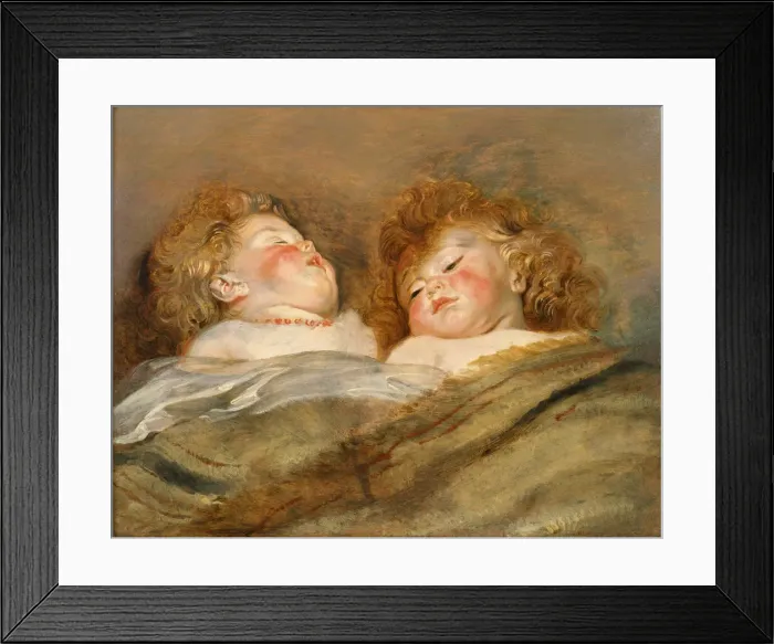 Framed Print : Two Sleeping Children. Artist: Rubens, Pieter Paul (1577-1640) Framed Print : Two Sleeping Children. Artist: Rubens, Pieter Paul (1577-1640)