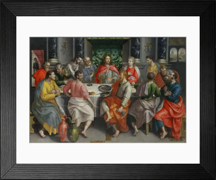 Framed Print : The Last Supper. Artist: Vos, Maerten, de (1532-1603) Framed Print : The Last Supper. Artist: Vos, Maerten, de (1532-1603)
