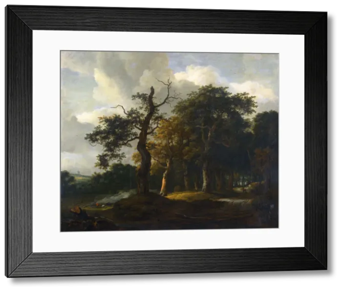 Framed Print : A Road through an Oak Wood. Artist: Ruisdael, Jacob Isaacksz, van (1628 / 29-1682) Framed Print : A Road through an Oak Wood. Artist: Ruisdael, Jacob Isaacksz, van (1628 / 29-1682)