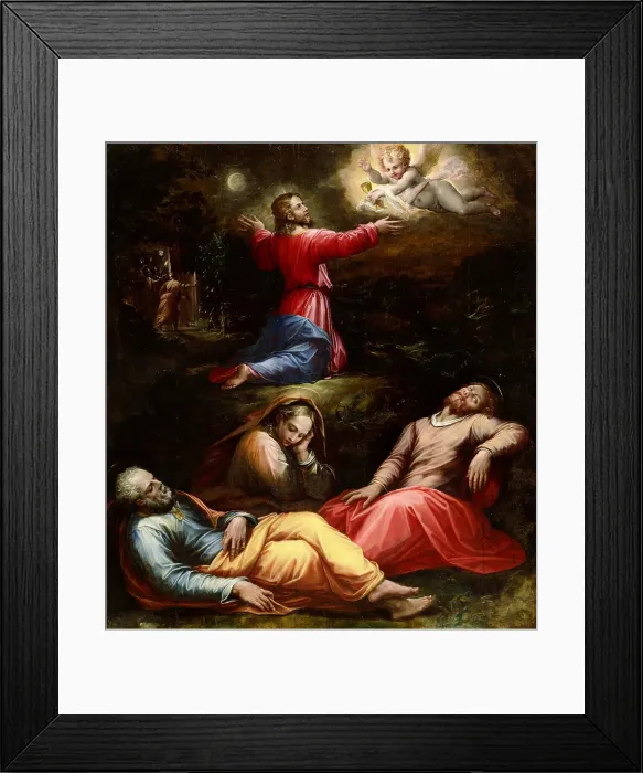 Framed Print : The Agony in the Garden. Artist: Vasari, Giorgio (1511-1574) Framed Print : The Agony in the Garden. Artist: Vasari, Giorgio (1511-1574)